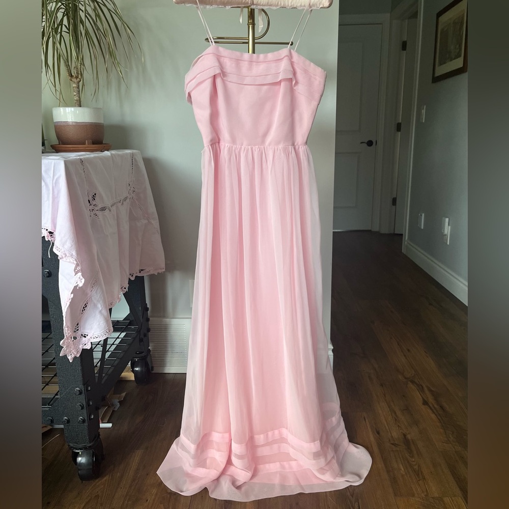 Elegant Bubblegum Pink 70s/80s Bridesmaid Dress